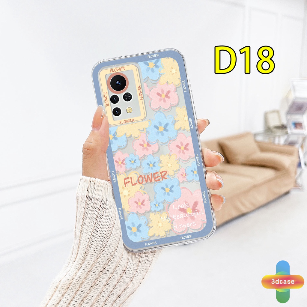 Case HP Infinix Hot 10 11 Play 10 10t 10s NFC 10i 9 Pro 10 Lite 11 Plus Hot 9 Play 11 11S NFC Infinix Smart 6 5 4 4C 5 Pro Tencno Spark 5 PRO A15 A16 A9 A5 A7 A5S Y12 Y20 Y15S Y21S A12 Shockproof little oil flower Camera Lens Protection Phone Case