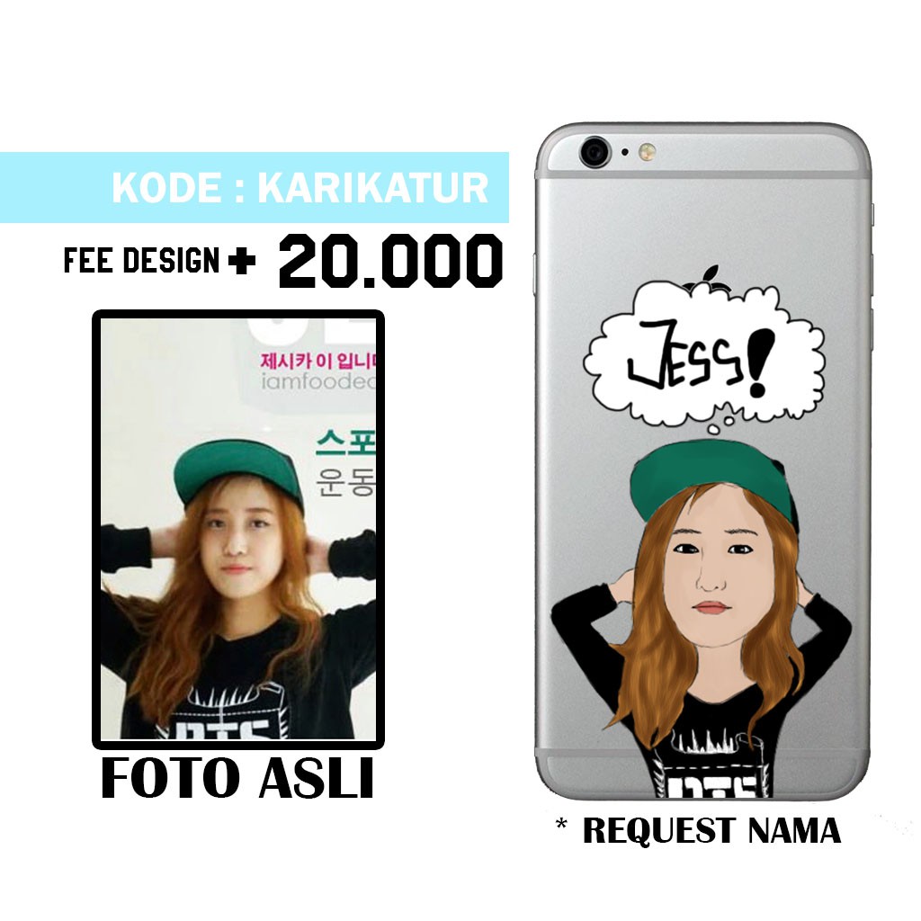 CUSTOM CASE WAJAH KARIKATUR - Premium DESIGN Custom Karikatur Case (ALL TYPE HP)