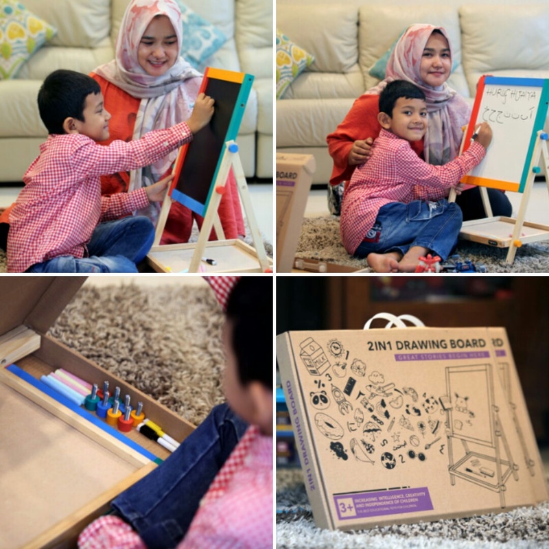 MENKAY Wooden 2 in 1 Drawing Board