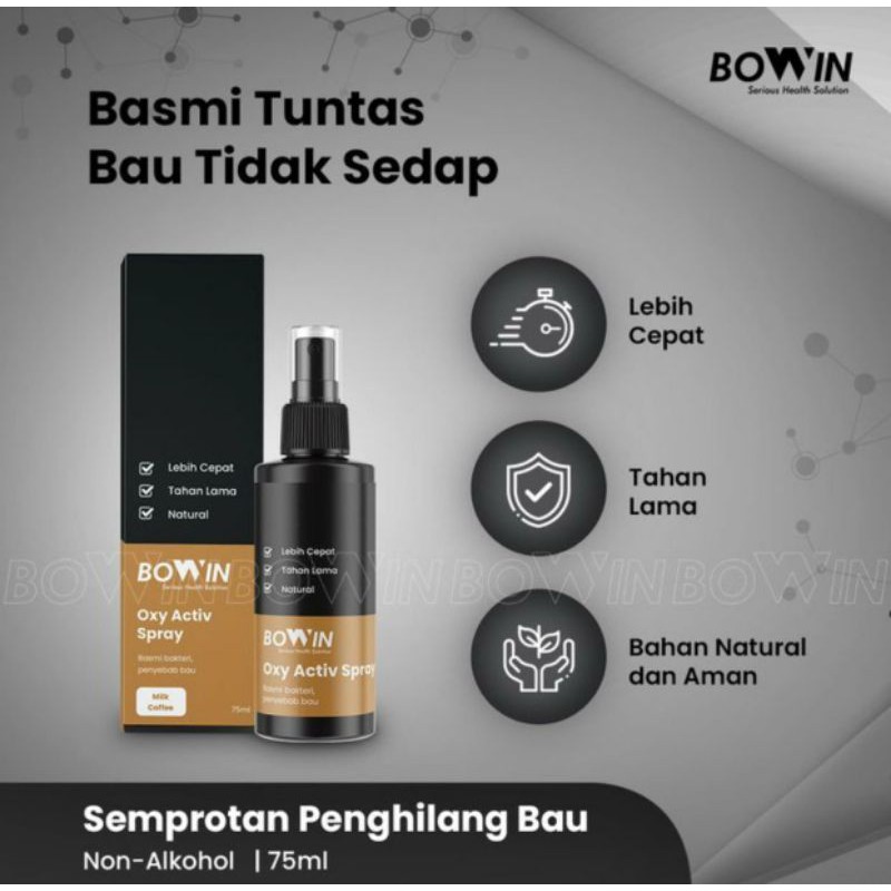 BOWIN Activ Spray Semprotan Penghilang Bau Helm/Jaket/Sepatu 75ml