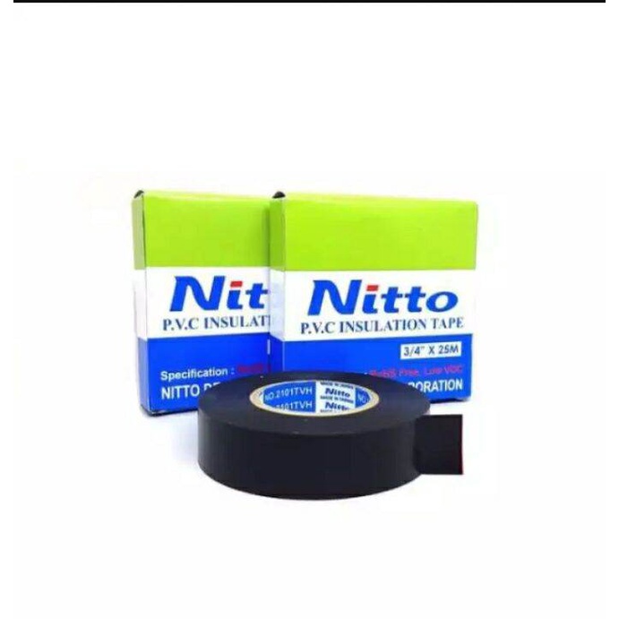 Jual Nitto Pvc Insulation Tape X M Solasi Kabel Listrik Lem Lakban Selotip Solasi Kabel