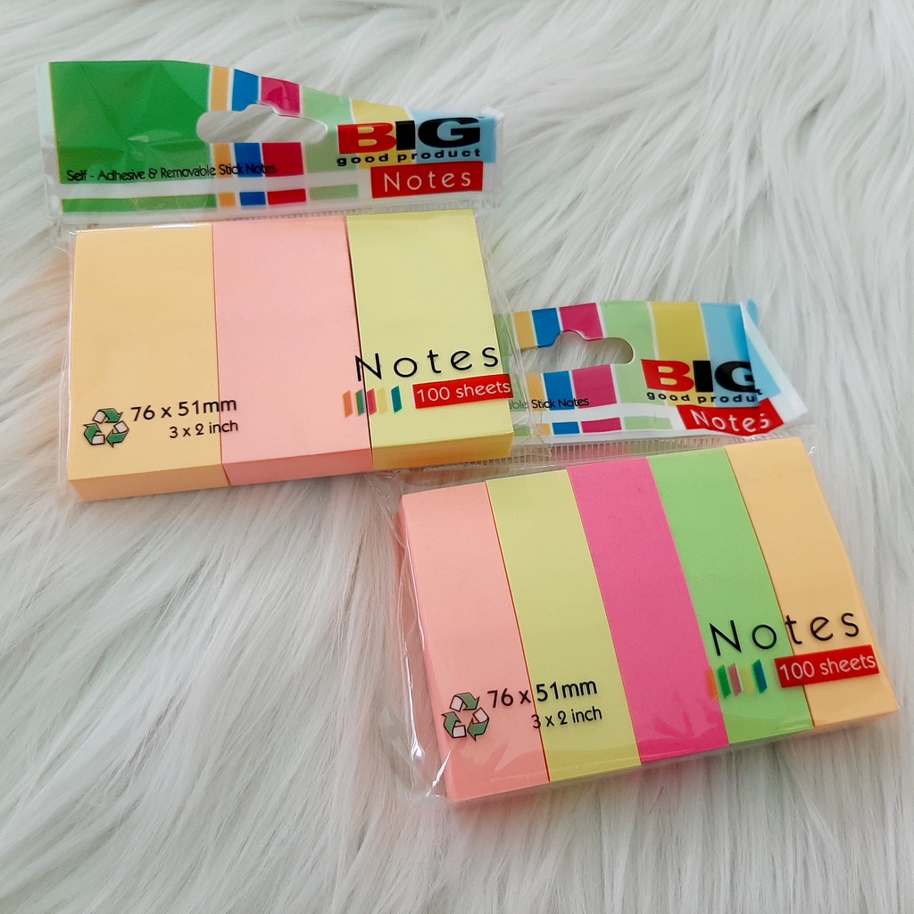 

STICKY NOTE BIG 76X51 3 WARNA dan 5 warna