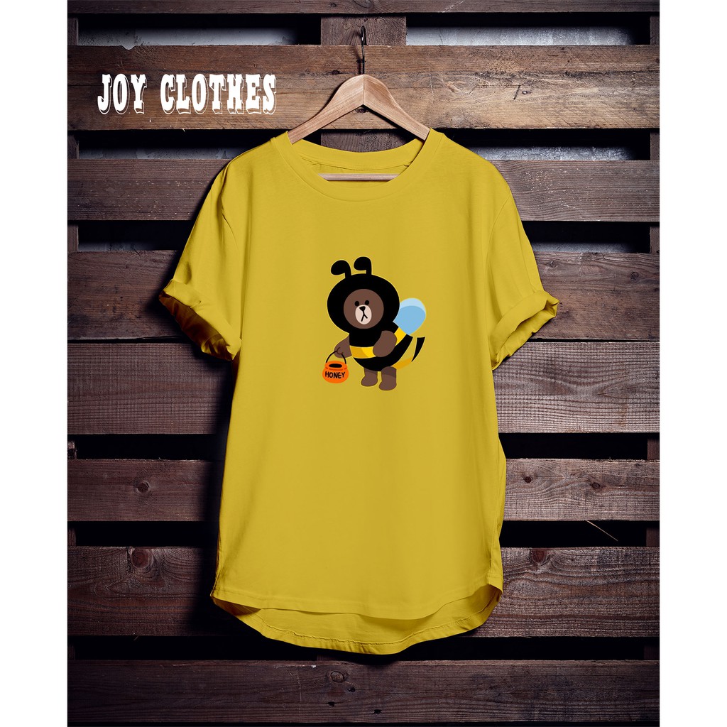 BROWN BEE LINE TSHIRT YELLOW