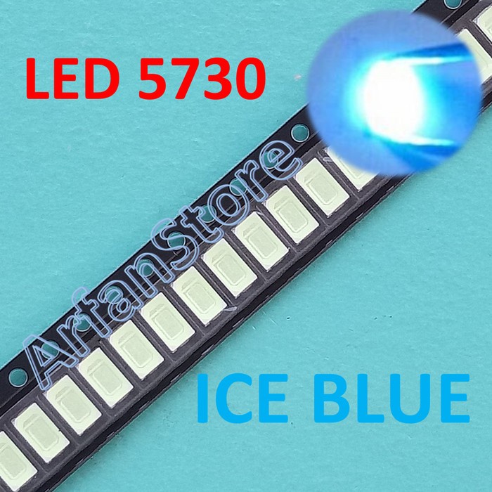 Promo SMD LED 5730 Ice Blue Super Bright Warna Biru Muda PER 20PCS