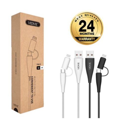 Vidvie 2in1 USB Cable CB415 Micro &amp; Iphone - Kabel Data