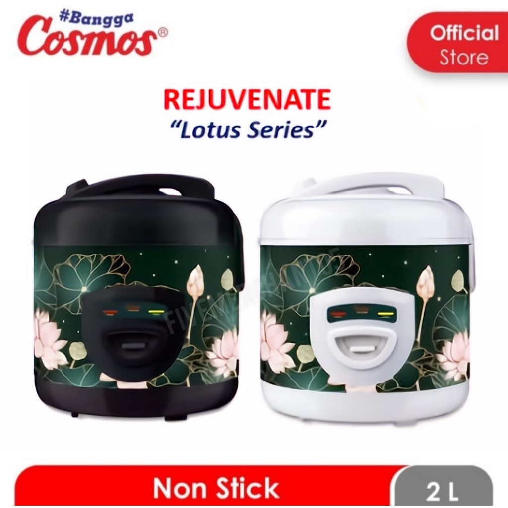 Rice Cooker Cosmos Baru CRJ 8228 B W Lotus 2 Liter Tongolan Magic Com Penanak Nasi Cosmos Terbaru Lotus Big Capacity