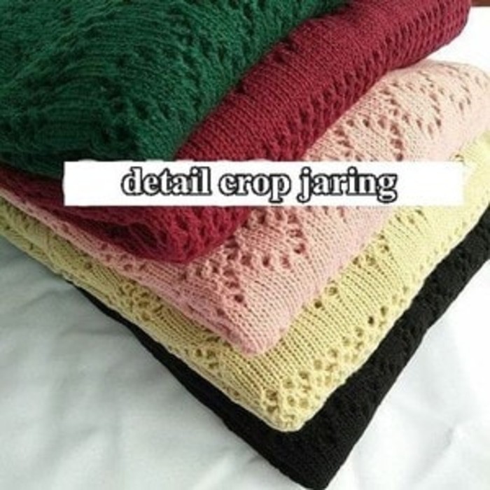 Unik CROP JARING SWEATER | sweater crop jaring | sweater rajut | baju rajut Berkualitas