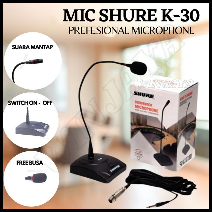 Mic Meja Shure Mic Podium Microphone Mimbar Shure Mic Rapat