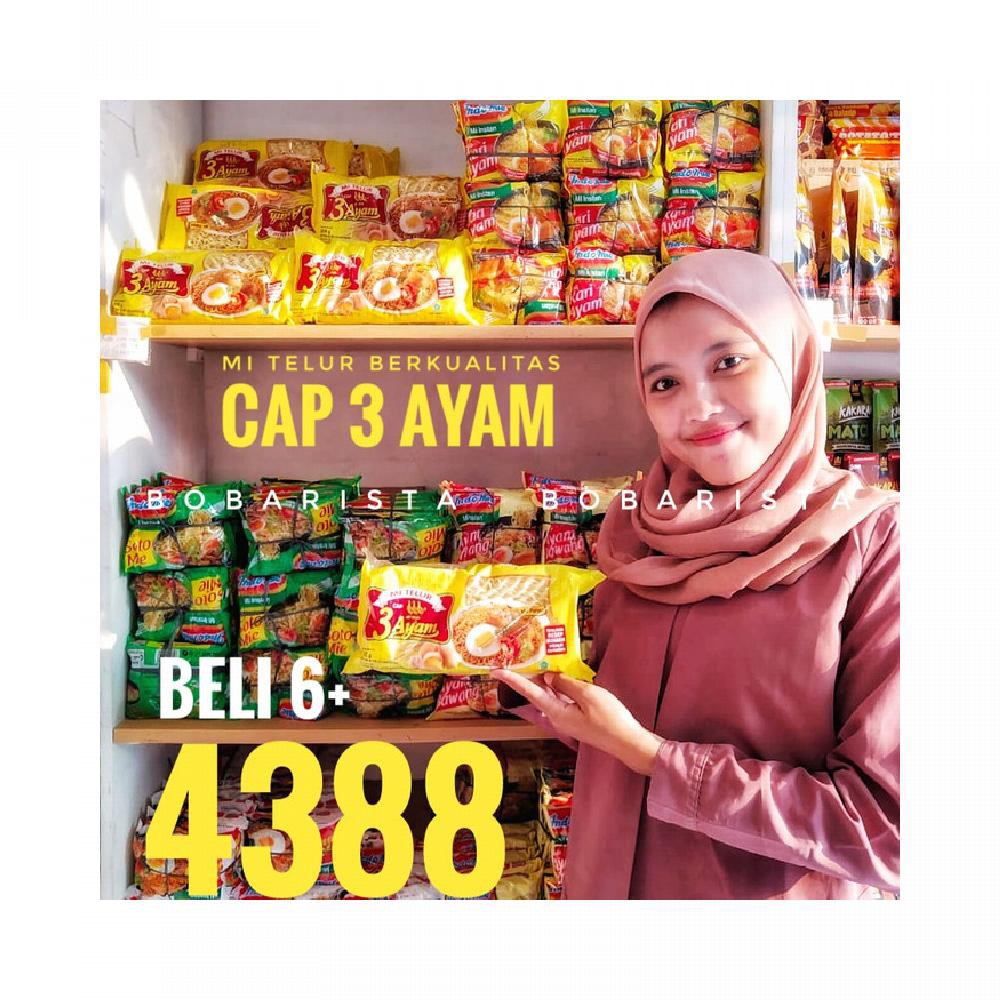 

Mie Telor Cap 3 Ayam 200g - Mi Kuning Kering Bakmi Ayam Keriting 200