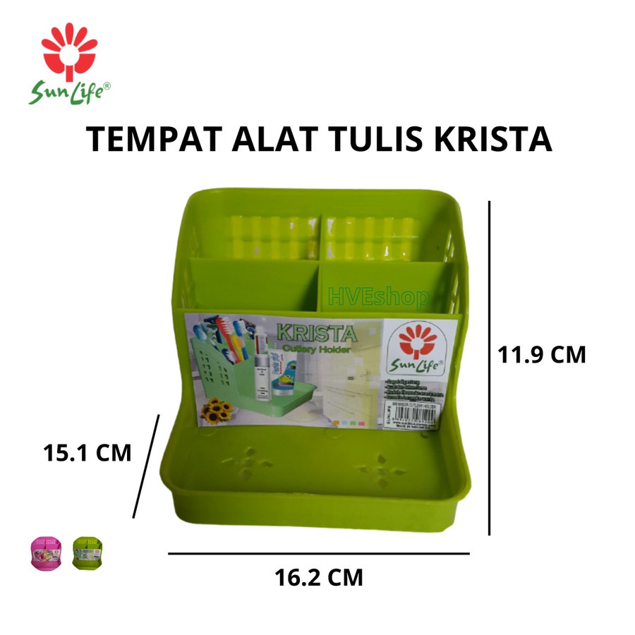 SUNLIFE Tempat Sendok KRISTA /Wadah Alat Tulisdan Rak kamar mandi