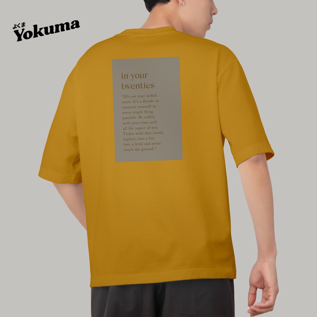 YOKUMA - In Your Twenties Premium T-Shirt Oversized - Mustard