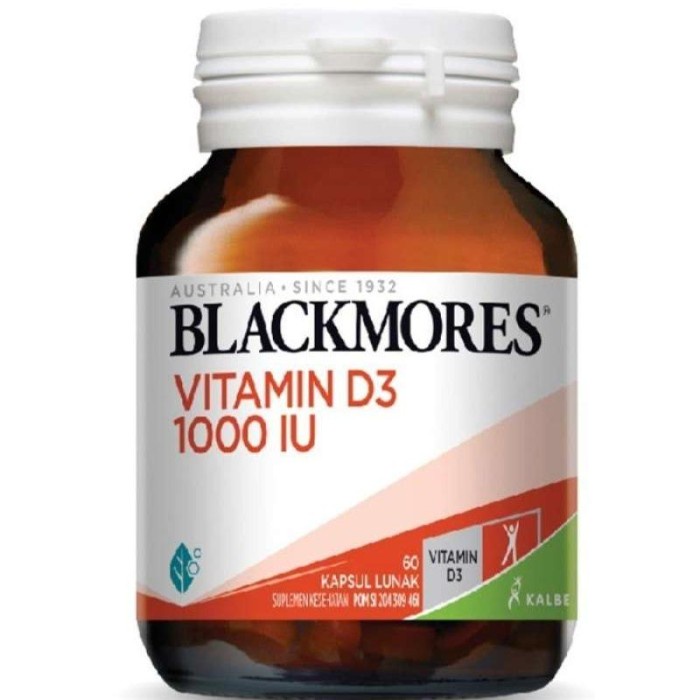 

Blackmores Vitamin D 1000iu - BPOM Kalbe - Australia - 60 Tablet