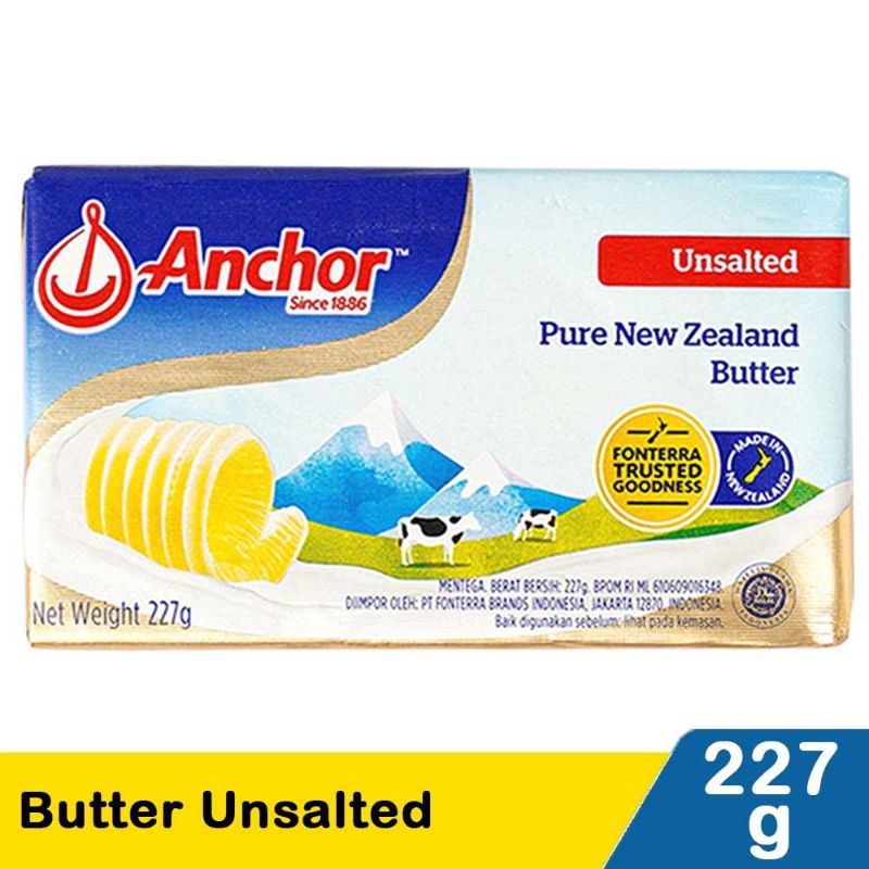 

Anchor Unsalted Butter 227g / Unsalted / MPASI Bayi
