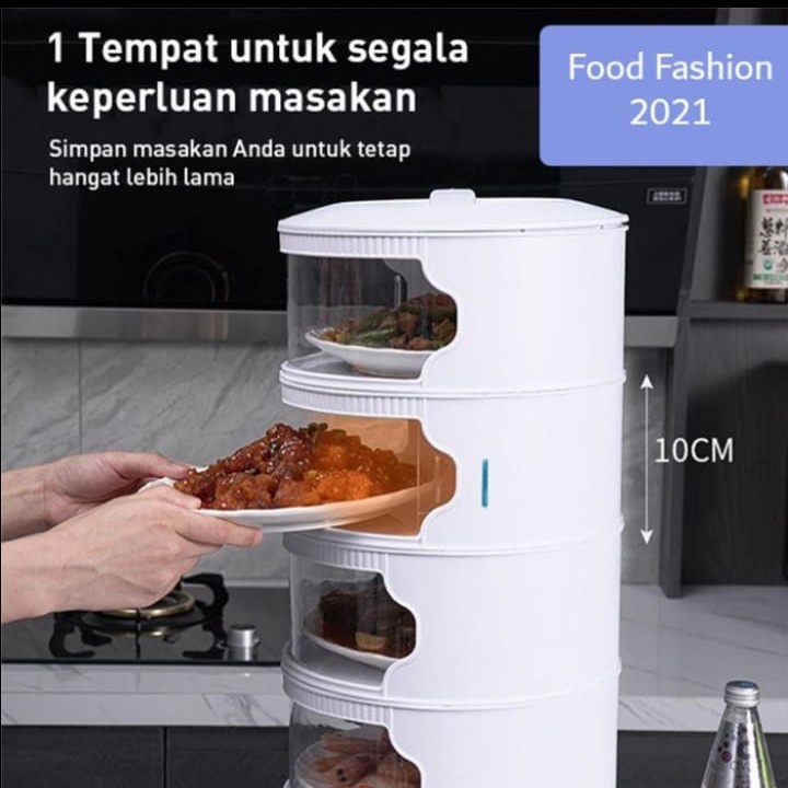 Tudung Saji 5 Susun Penyimpan Makanan Siap Saji Rak makanan