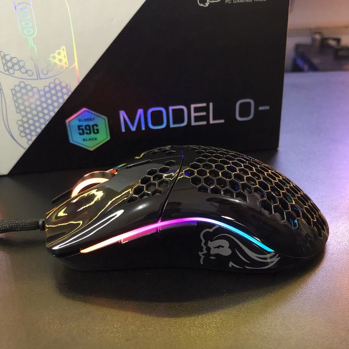 Glorious Model O Minus Glossy Black Gaming Mouse Shopee Indonesia