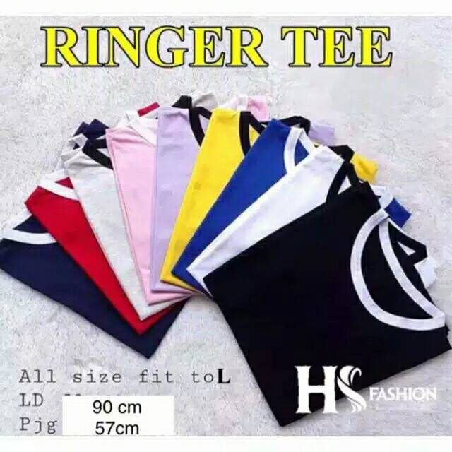 RINGER TEE /12 WARNA/SEKILO 10 PCS