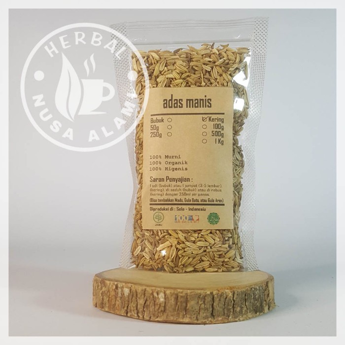 

BIJI ADAS MANIS KERING | KUALITAS PREMIUM | Foeniculum vulgare 100g