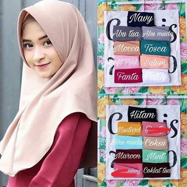 Hijab Khimar Jilbab Kimar Pet Antem Instan Kerudung Simple Pet Wolfis Zahara Daily Praktis AH23