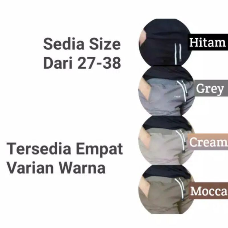 CELANA Pria SLIMFIT Panjang chino KERJA HARIAN HITAM MOCCA ABU