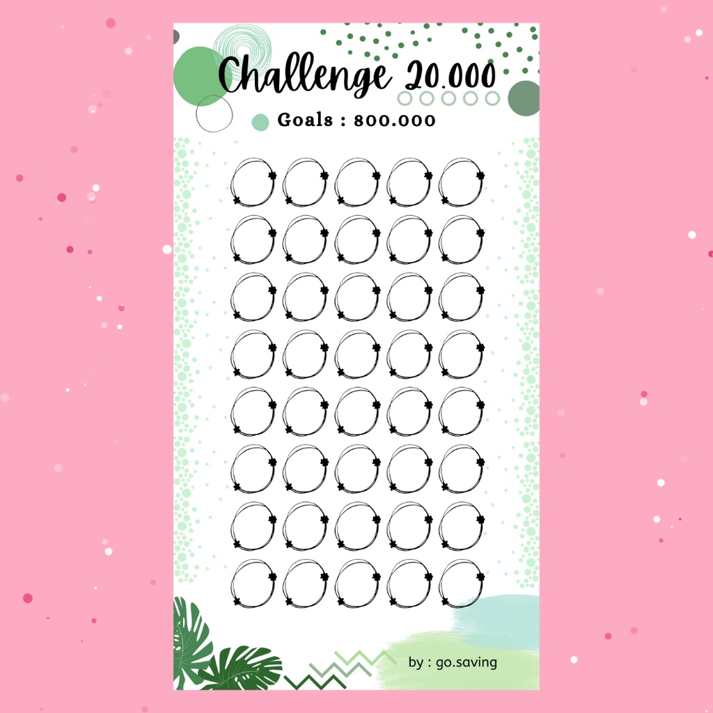 

Binder Saving Challenge 20.000 / Tantangan Menabung Binder A6