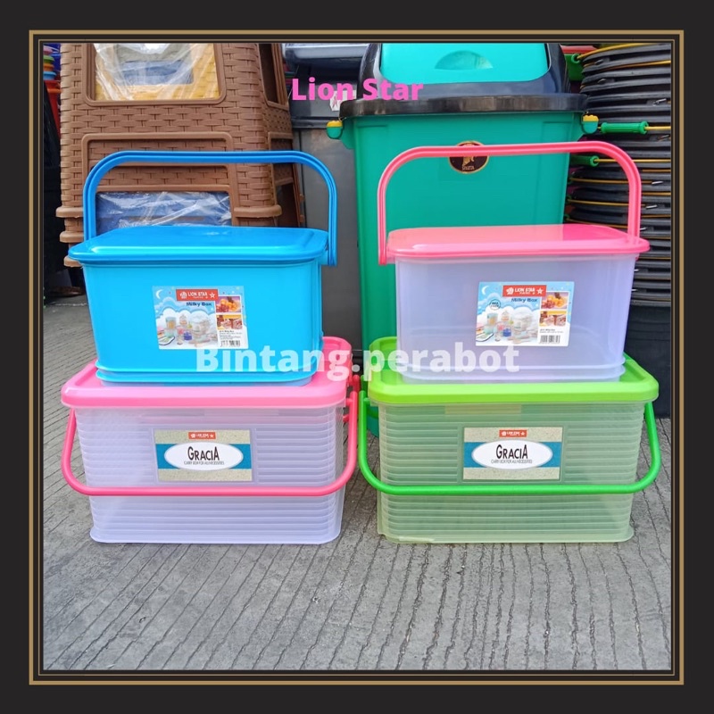 Lion Star Gracia Kotak Tempat Penyimpanan Serbaguna / Lion Star Milky Box / Container Box