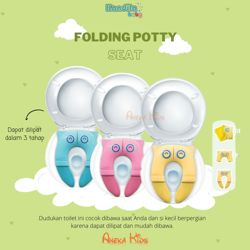 Jual Kandila Folding Potty Seat Toilet Seat Anak Bisa Dilipat -- KDL ...