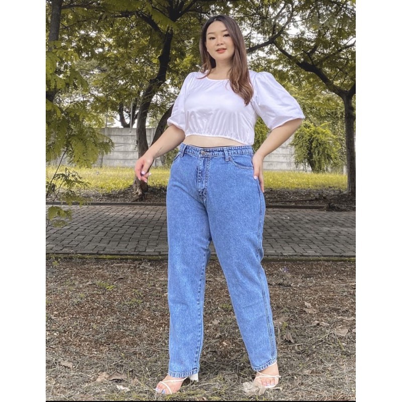 JEANS WANITA BIG SIZE//BOYFRIEND JEANS BIG SIZE SUPER //JEANS BOYFRIEND WANITA JUMBO KEKINIAN