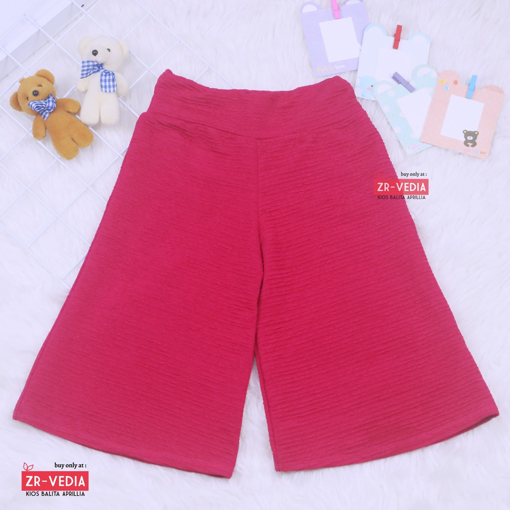 Kulot Polos Uk. 5-6 Tahun / Celana 3per4 Anak Perempuan Skirt Pendek Pants Kulot Bawahan Polos Murah