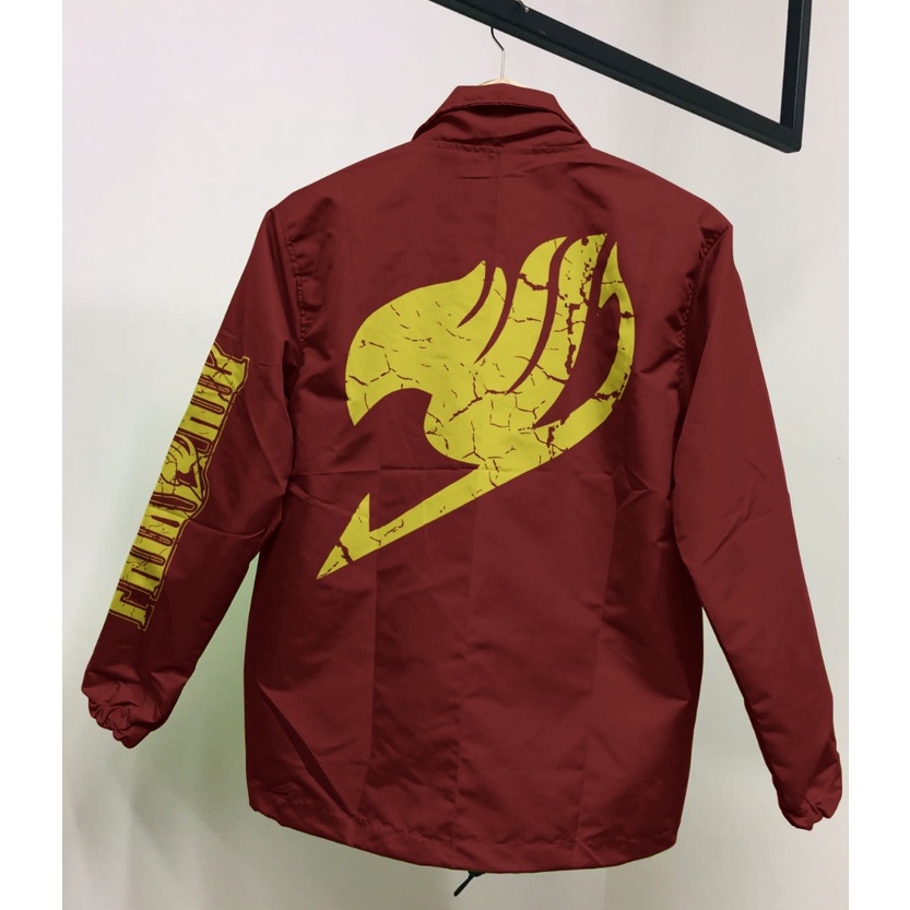 Jaket Coach Fairy Tail Maroon Anime Manga Premium Unisex