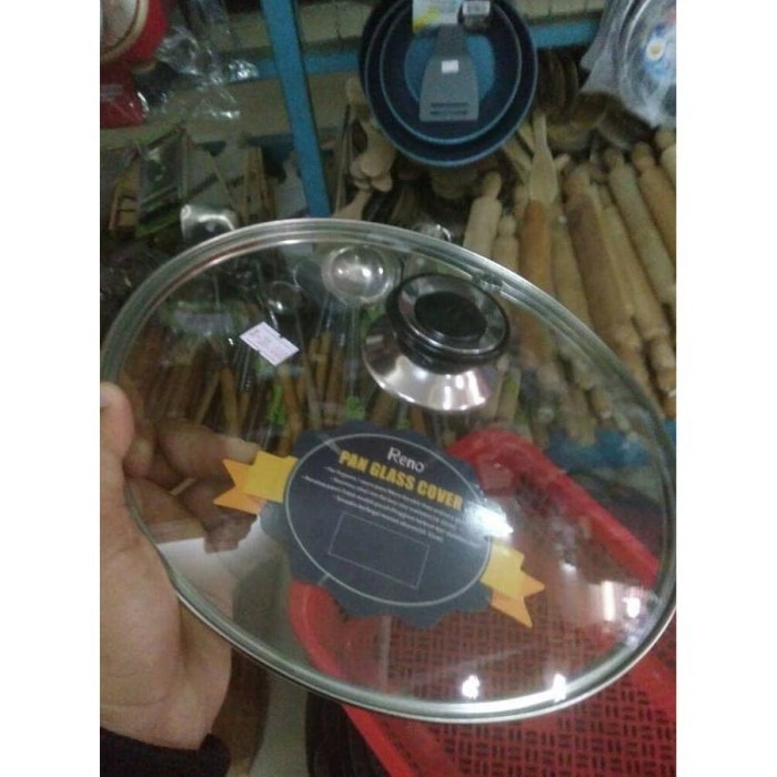 Reno Tutup Panci Wajan Kaca Ukuran 26 cm Glass Lid + Knop