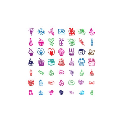 

POTATOO Nail Birthday Doodle Temporary Tatto