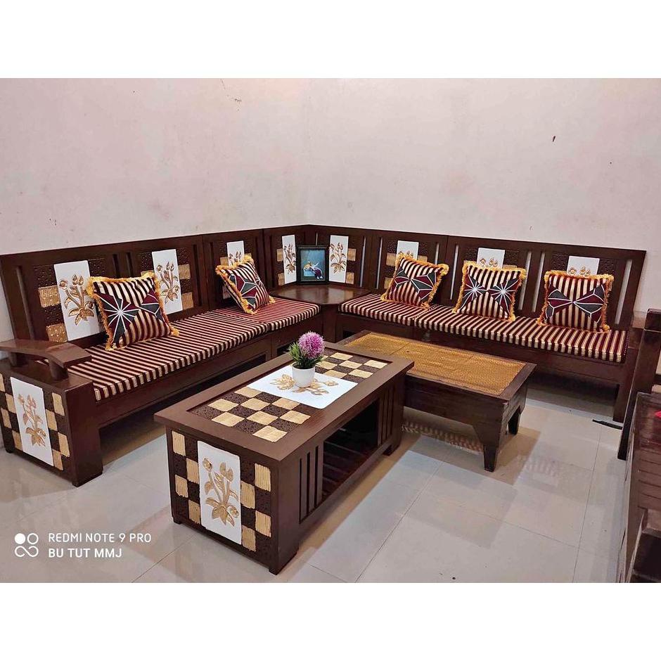 Kursi Sudut Minimalis Bola/Kursi Pojok Kayu/Kursi Ruang Tamu