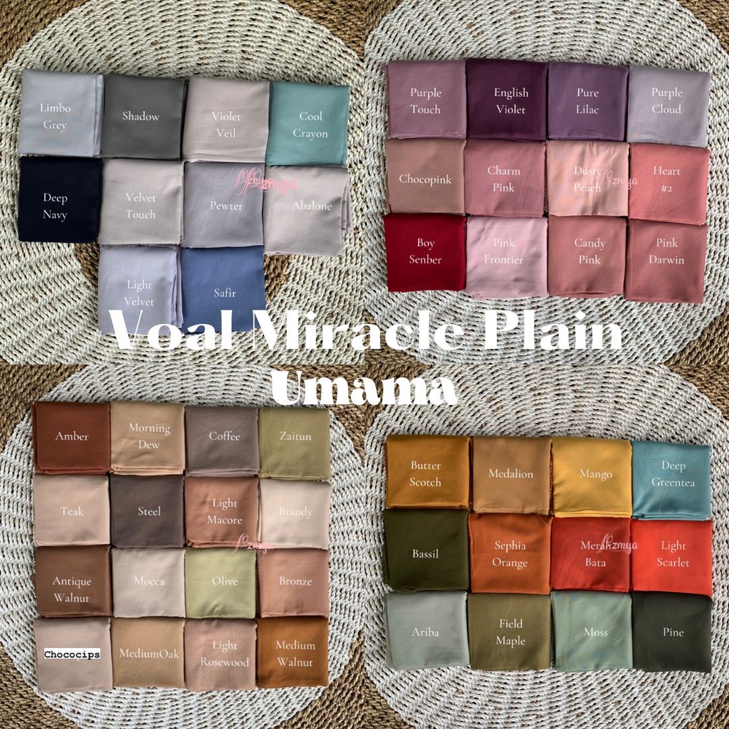 Jilbab VOAL MIRACLE PLAIN LC VOAL ULTIMATE LC Part 3 BORDIR BESI METAL LOGO