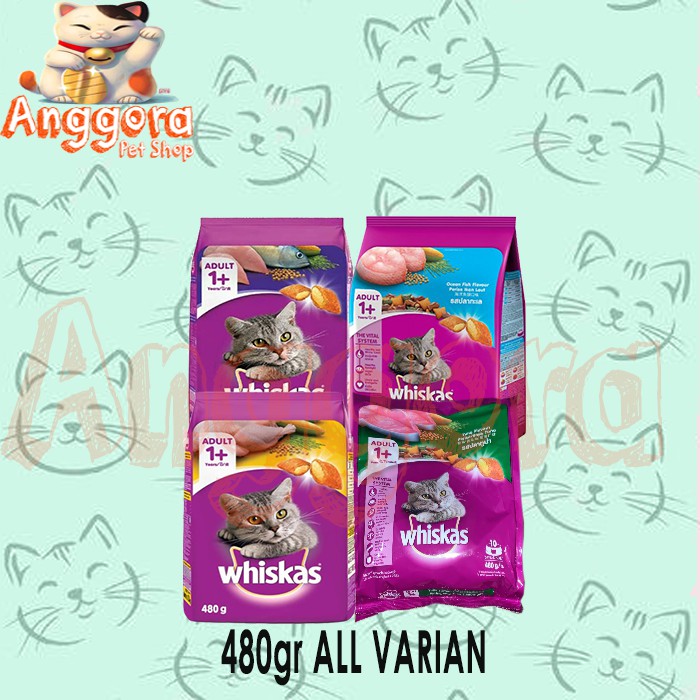 WHISKAS 480gr Adult ALL VARIAN