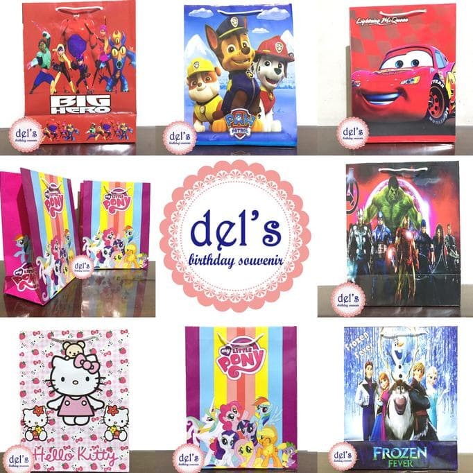 

(TERLARIS) tas karton karakter / paperbag / paper bag / tas kemasan souvenir