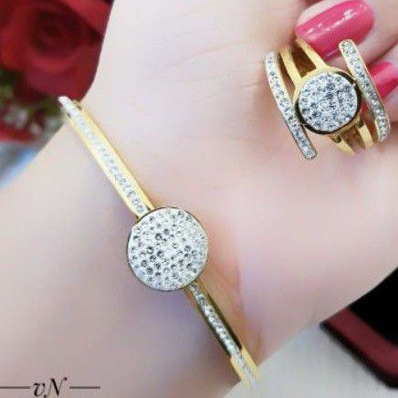 Titanium Set Gelang dan Cincin 3321L