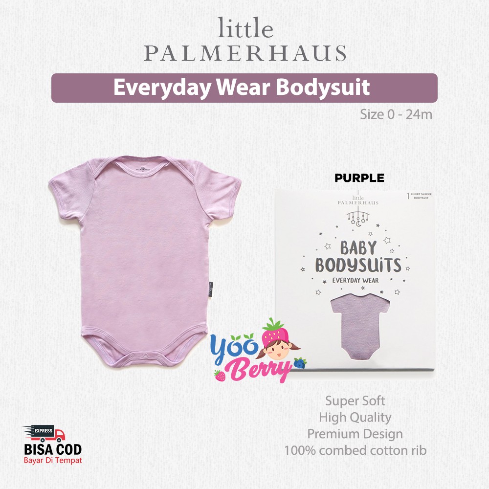 Little Palmerhaus Everyday Wear Bodysuit Jumper Bayi Boy Unisex 0-24 Bulan Berry Mart