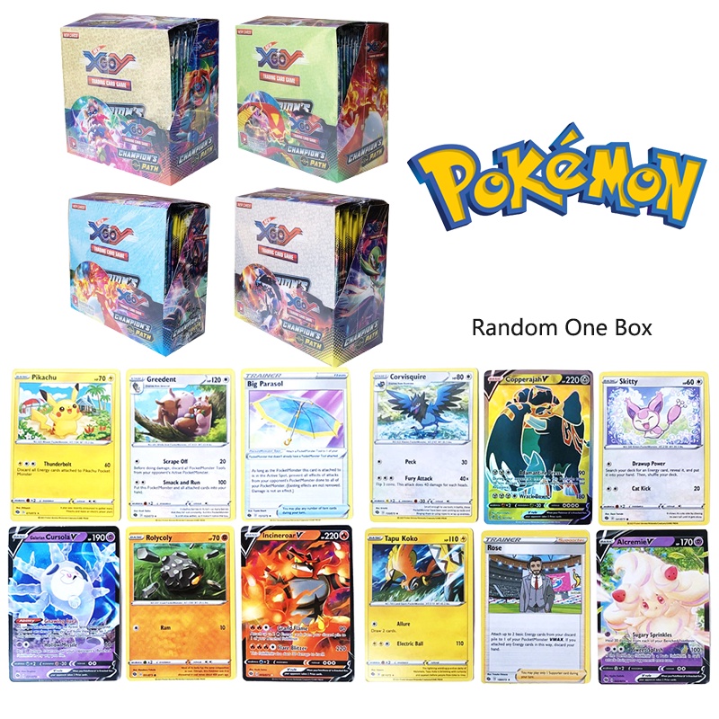 Random 324Pcs Pokemon Cards Pikachu Flash Card Box Collectible Kids Toy Gift Card Game toy for child