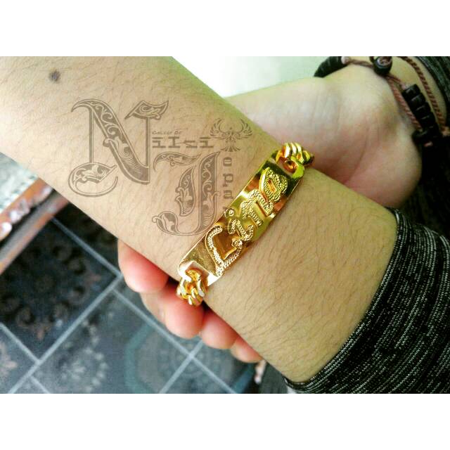 Gelang Rantai Nama Lapis Emas || Gelang Rantai