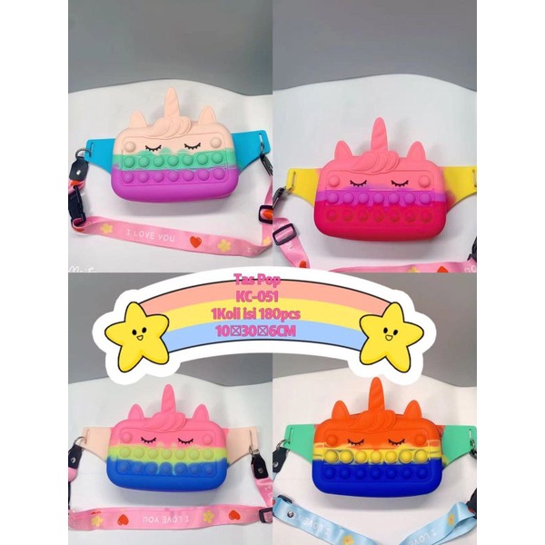 TAS SELEMPANG POPIT RANSEL TAS ANAK POPIT, TAS POPIT WASMIST BAG POPIT