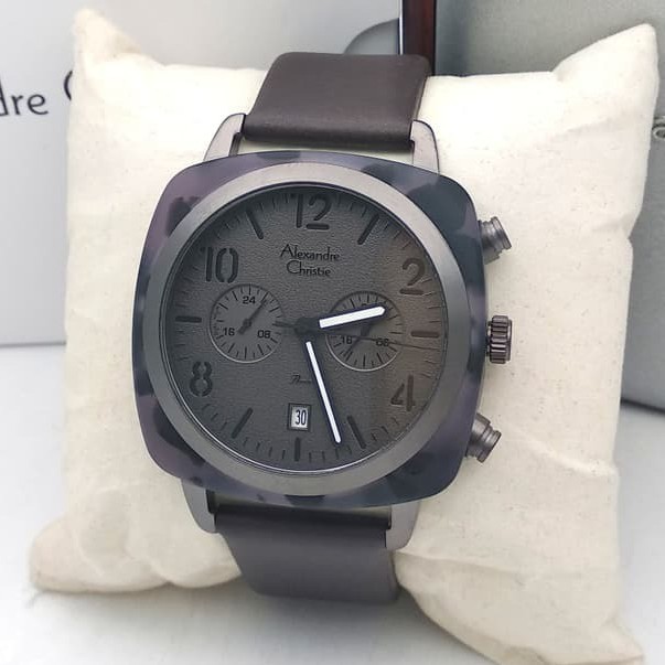 JAM TANGAN PRIA ALEXANDRE CHRISTIE AC 6457 LEATHER ORIGINAL GARANSI RESMI 1 TAHUN