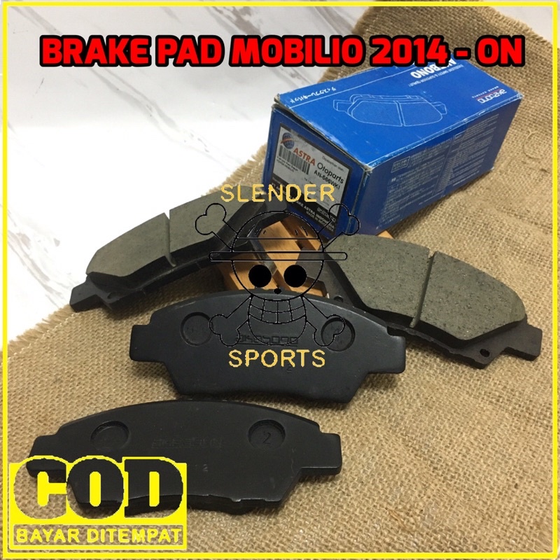 BRAKE PAD MOBILIO AKEBONO -KAMPAS REM DEPAN AKEBONO MOBILIO 2014 - NOW