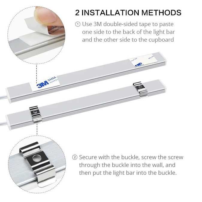 Lampu LED Lemari USB Sensor Deteksi Cahaya Under Cabinet 50cm