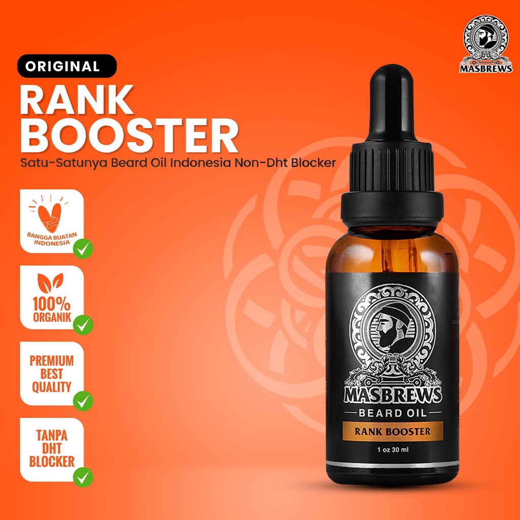 Masbrews Rank Booster Beard Oil - Beard Oil Pendamping Minoxidil
