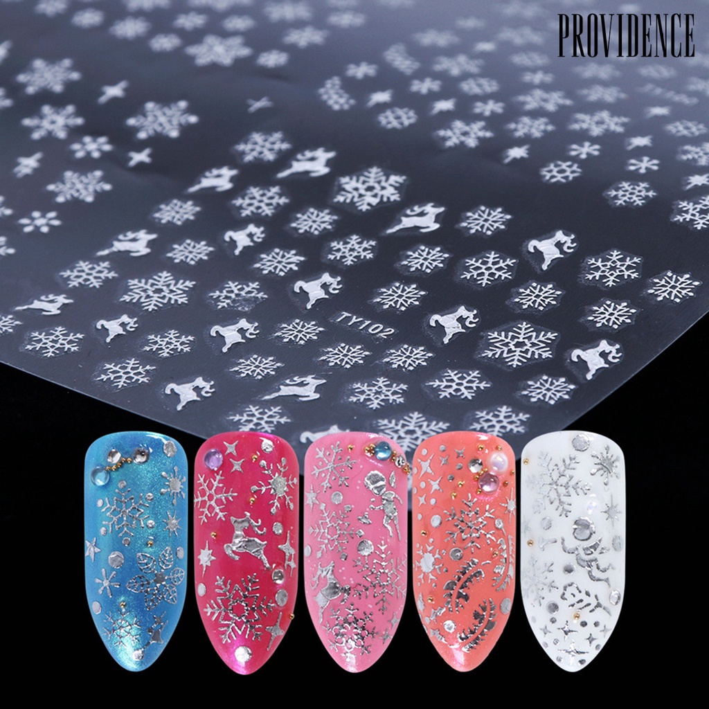 Providence Nail Sticker Christmas Patterns DIY Ultra Thin New Year Nail Art Design Winter Sliders for Female