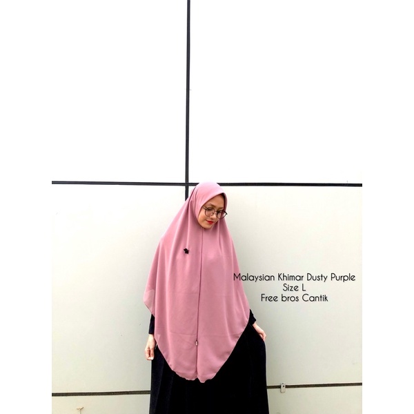 [COD] MALAYSIAN KHIMAR MATERIAL BABYDOLL ARMANY BY RURIHIJABSYARI-Dusty purple