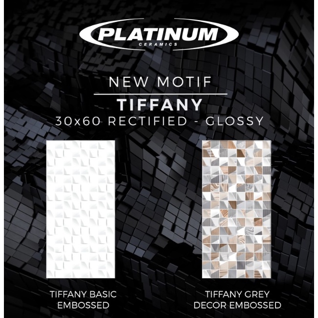 TIFFANY SERIES GLOSSY UK.30X60 DINDING LANTAI KERAMIK PLATINUM