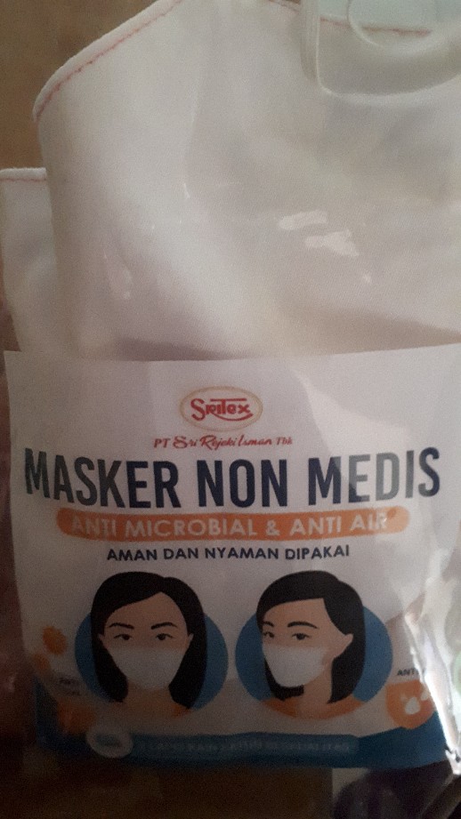 Ready Stok Masker Non Medis Sritex Anti Bacterial Air Bisa Dicuci Ulang