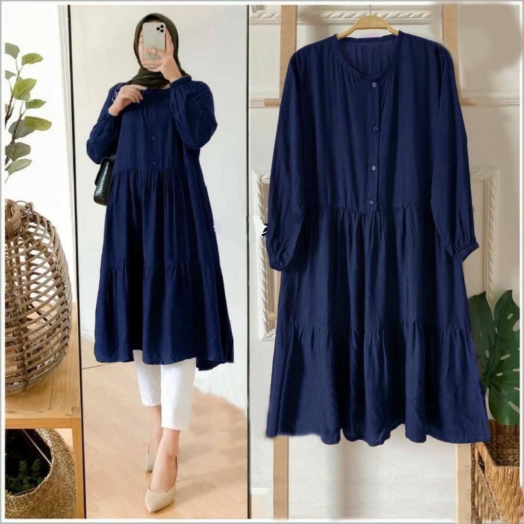 TUNIK RAYON WIZA//Atasan rayon allsize L XL XXL ( Jumbo)