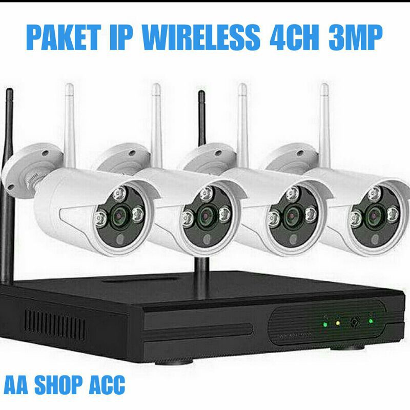 PAKET CCTV NVR KIT WIRELESS 4CHANEL HARDISK 1TERA